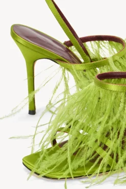 STAUD - ANISE FEATHER HEEL ACID GREEN