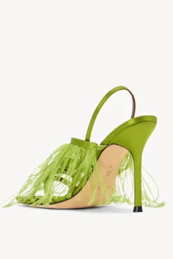 STAUD - ANISE FEATHER HEEL ACID GREEN