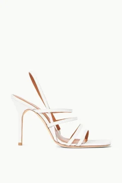 STAUD Bridal Accessories- ANISE HEEL SATIN WHITE