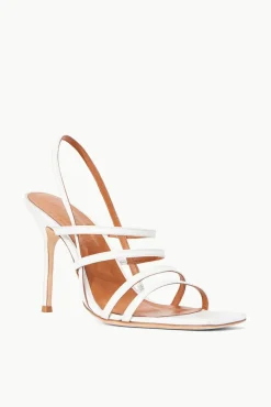 STAUD Bridal Accessories- ANISE HEEL SATIN WHITE