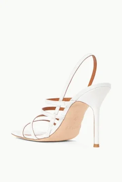 STAUD Bridal Accessories- ANISE HEEL SATIN WHITE