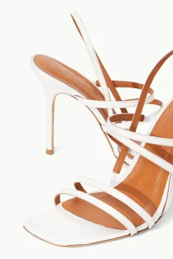 STAUD - ANISE HEEL SATIN WHITE