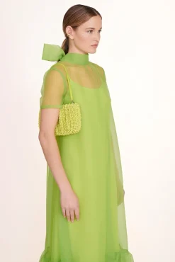 STAUD Occasion Dresses- BEADED BEAN BAG CITRON