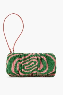 STAUD - BEADED BEAN BAG EMERALD ACID SWIRL