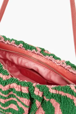 STAUD - BEADED BEAN BAG EMERALD ACID SWIRL