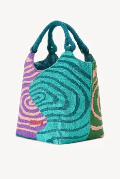 STAUD - BEADED COTE BAG ACID SWIRL