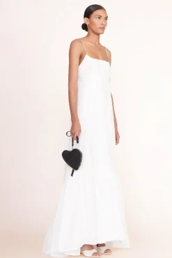 STAUD - BEADED HEART CLUTCH BLACK