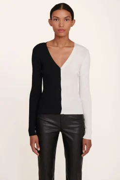 STAUD - CARGO SWEATER BLACK WHITE