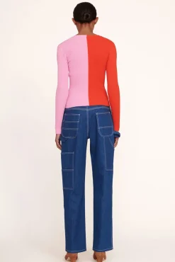 STAUD - CARGO SWEATER POPPY ROSEBUD