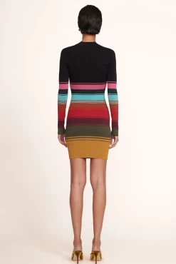 STAUD - CLARA DRESS MOSAIC STRIPE