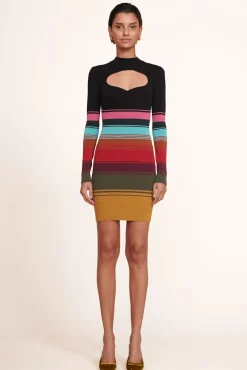 STAUD - CLARA DRESS MOSAIC STRIPE