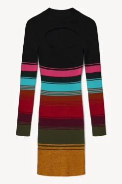 STAUD - CLARA DRESS MOSAIC STRIPE
