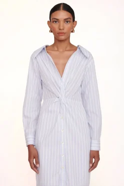 STAUD - CLEA DRESS MIST STRIPE
