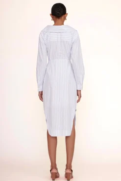 STAUD - CLEA DRESS MIST STRIPE