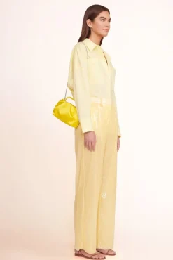 STAUD Occasion Dresses- CORY BAG SATIN CITRON