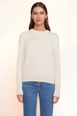 STAUD Pet Sweats & Knits- CUSTOM CASHMERE CREWNECK SWEATER CREAM