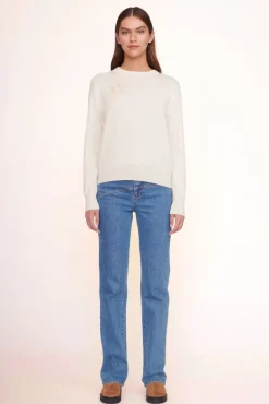 STAUD Pet Sweats & Knits- CUSTOM CASHMERE CREWNECK SWEATER CREAM