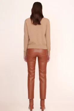 STAUD Pet Sweats & Knits- CUSTOM CASHMERE CREWNECK SWEATER CAMEL