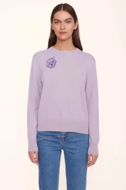 STAUD Pet Sweats & Knits- CUSTOM CASHMERE CREWNECK SWEATER LAVENDER