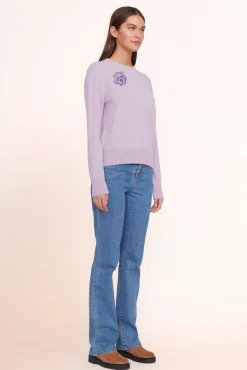 STAUD Pet Sweats & Knits- CUSTOM CASHMERE CREWNECK SWEATER LAVENDER