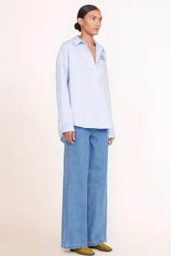 STAUD Pet Ready To Wear- CUSTOM CLASSIC OVERSIZED SHIRT OXFORD BLUE