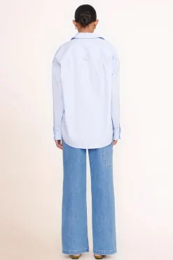 STAUD Pet Ready To Wear- CUSTOM CLASSIC OVERSIZED SHIRT OXFORD BLUE