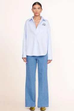 STAUD Pet Ready To Wear- CUSTOM CLASSIC OVERSIZED SHIRT OXFORD BLUE