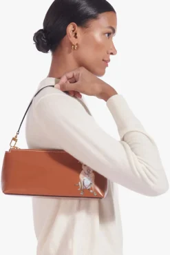 STAUD Pet Handbags- CUSTOM KAIA SHOULDER BAG TAN