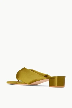 STAUD - DAHLIA SANDAL SATIN OLIVE