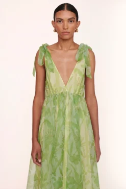 STAUD - DANDELION DRESS LIME/MAGENTA WILDFLOWERS LIME MAGENTA WILDFLOWERS
