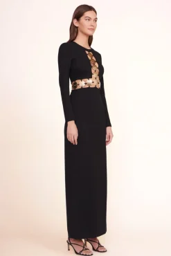 STAUD - DELPHINE DRESS BLACK