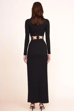 STAUD - DELPHINE DRESS BLACK