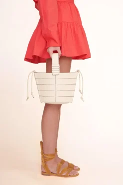 STAUD - DIAMOND MINI TOTE CREAM