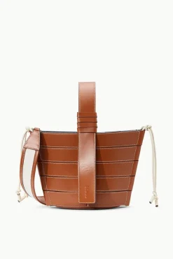 STAUD - DIAMOND MINI TOTE TAN CREAM
