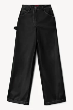 STAUD - DOMINO PANT VEGAN LEATHER BLACK