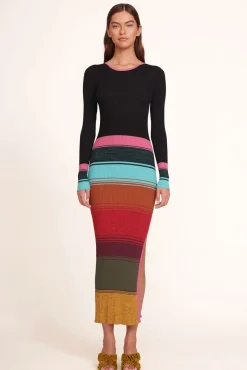STAUD - EDNA DRESS MOSAIC STRIPE