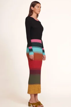 STAUD - EDNA DRESS MOSAIC STRIPE