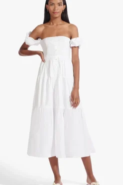 STAUD - ELIO DRESS WHITE
