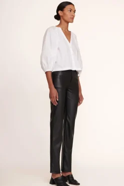 STAUD - ELLIOT PANT VEGAN LEATHER BLACK