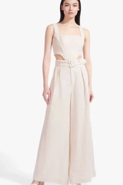 STAUD - ERIS PANT NATURAL WHITE