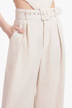 STAUD - ERIS PANT NATURAL WHITE