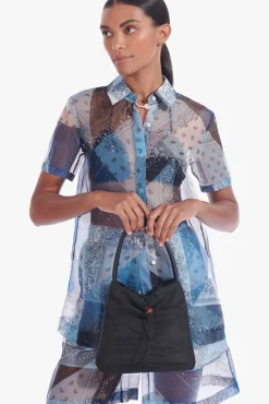 STAUD - FELIX NYLON SHOULDER BAG BLACK