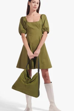 STAUD - FELIX NYLON TOTE OLIVE