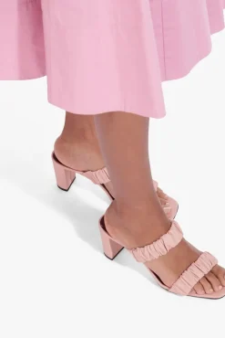 STAUD - FRANKIE RUCHED SANDAL DARK BLUSH