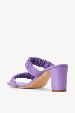 STAUD - FRANKIE RUCHED SANDAL LILAC