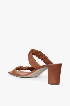 STAUD - FRANKIE RUCHED SANDAL TAN