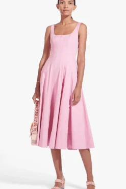 STAUD - FRANKIE RUCHED SANDAL DARK BLUSH