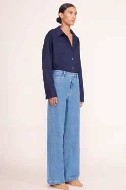 STAUD - GINA MULE CASHEW CASHEW SUEDE