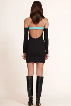 STAUD - GRAPHITE DRESS BLACK CRYSTAL WATERS