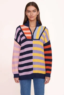 STAUD - HAMPTON SWEATER ACID RAINBOW